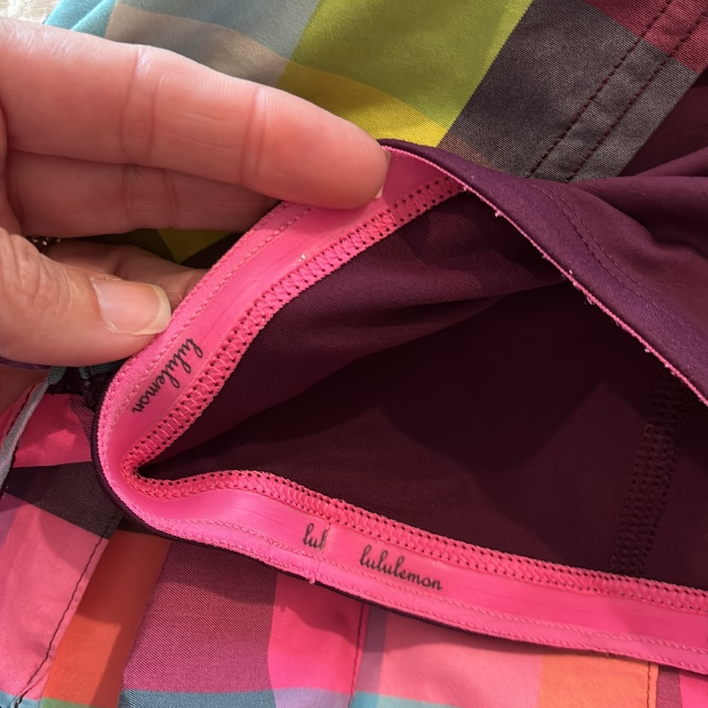 Lululemon Plaid skirt- purple and pinki - Picture 8 of 9
